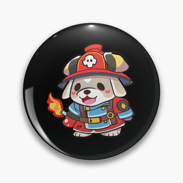 Item preview, Cute Firefighting Dog Cartoon Anime Style Animal designed and sold by AnimalArtPhotos.