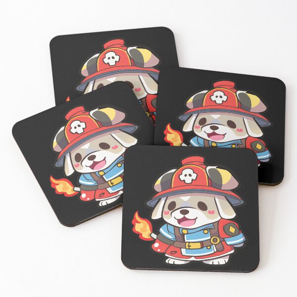 Item preview, Cute Firefighting Dog Cartoon Anime Style Animal designed and sold by AnimalArtPhotos.