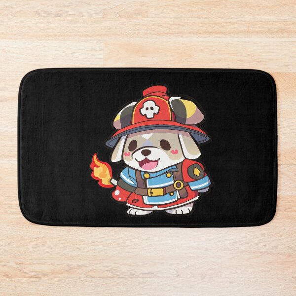 Item preview, Cute Firefighting Dog Cartoon Anime Style Animal designed and sold by AnimalArtPhotos.