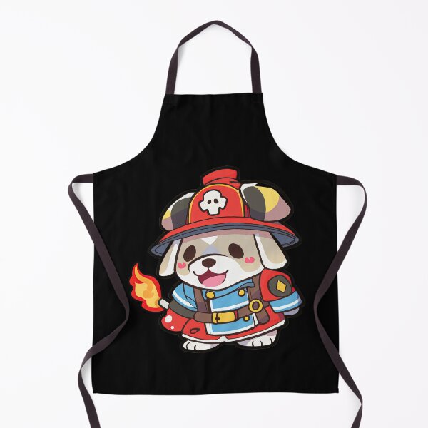 Item preview, Cute Firefighting Dog Cartoon Anime Style Animal designed and sold by AnimalArtPhotos.