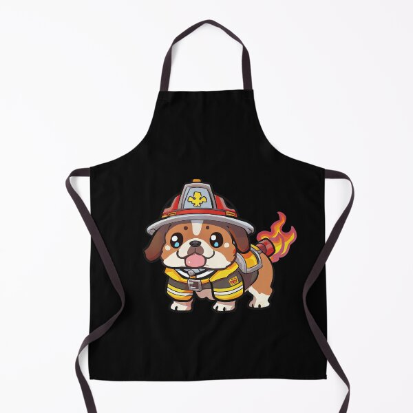 Item preview, Dog Fireman Cartoon Anime Style Animal designed and sold by AnimalArtPhotos.
