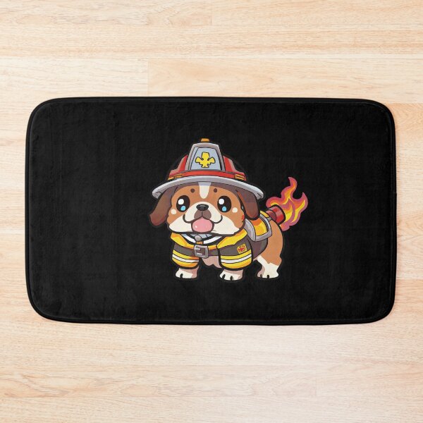 Item preview, Dog Fireman Cartoon Anime Style Animal designed and sold by AnimalArtPhotos.