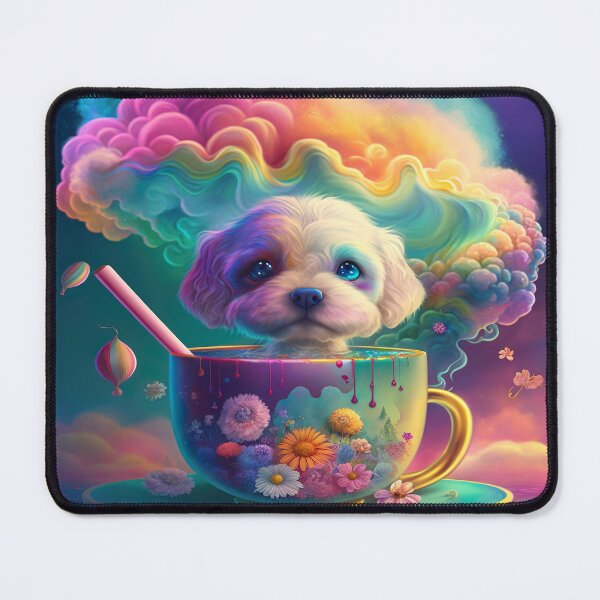 Item preview, Rainbow dog latte designed and sold by MANGA Crusade.