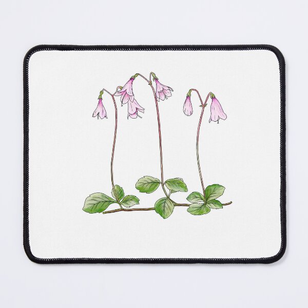 Item preview, Nordic Wildflower Linnea Borealis Twinflower Pretty Pink Flowers floral designed and sold by funnytshirtemp.