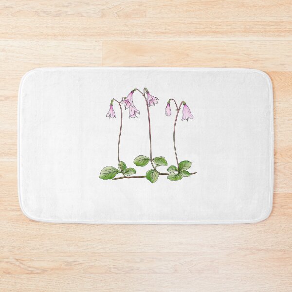 Item preview, Nordic Wildflower Linnea Borealis Twinflower Pretty Pink Flowers floral designed and sold by funnytshirtemp.
