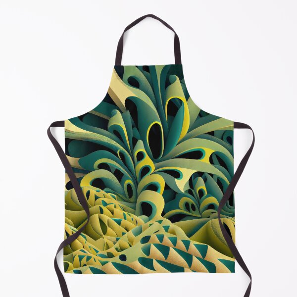 Aperçu de l'œuvre Green Desert Modern Pattern Digital Painting créée et vendue par CodeAndColors.
