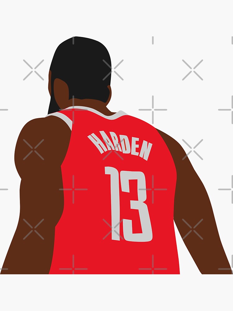 JAMES HARDEN JERSEY - HOUSTON ROCKETS Sticker for Sale by