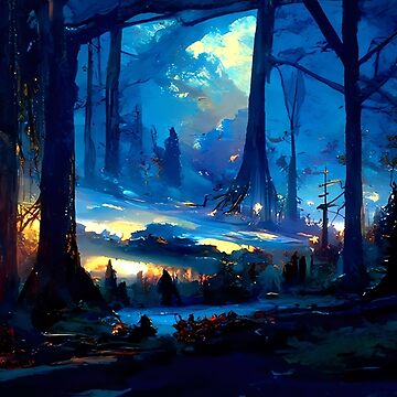 Artwork thumbnail, Forest Twilight blue color tune. by kap AFT
