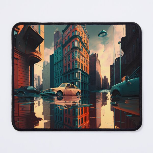 Item preview, Flooded City - AI Art designed and sold by AgitProPrints.