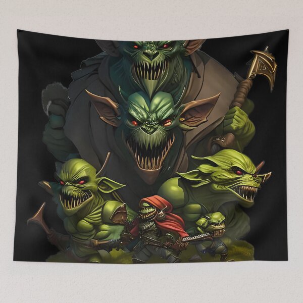 Item preview, Vicious and Vile - A Painting of Evil Goblins designed and sold by GalihDA.