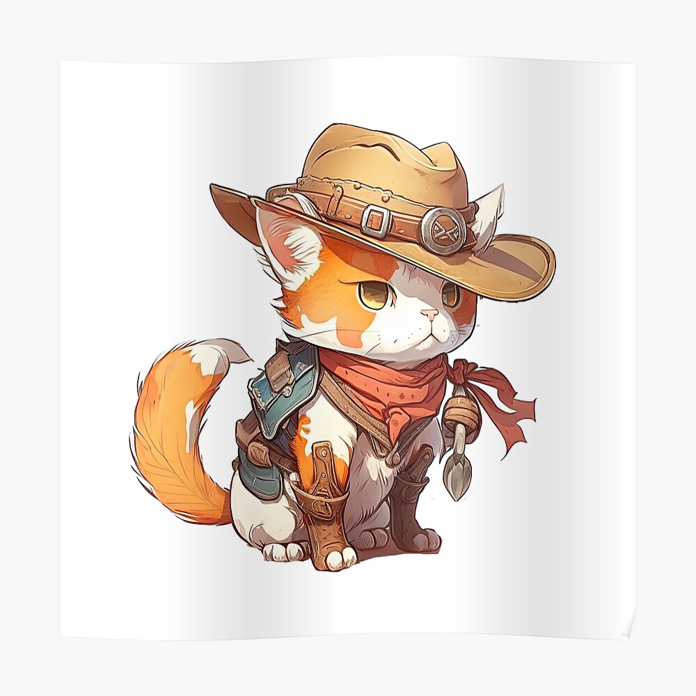 Cat Police Officer Cartoon Anime Style Animal Sticker for Sale by  AnimalArtPhotos