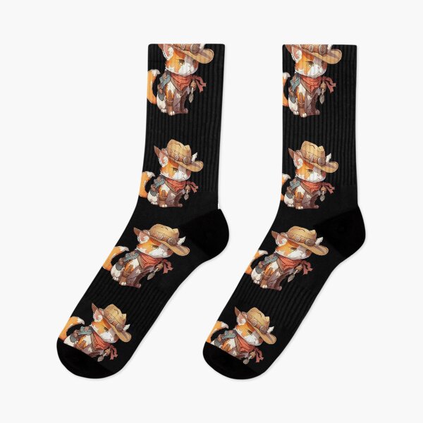 Item preview, Cowboy Kitten Cartoon Anime Style Cat Animal designed and sold by AnimalArtPhotos.