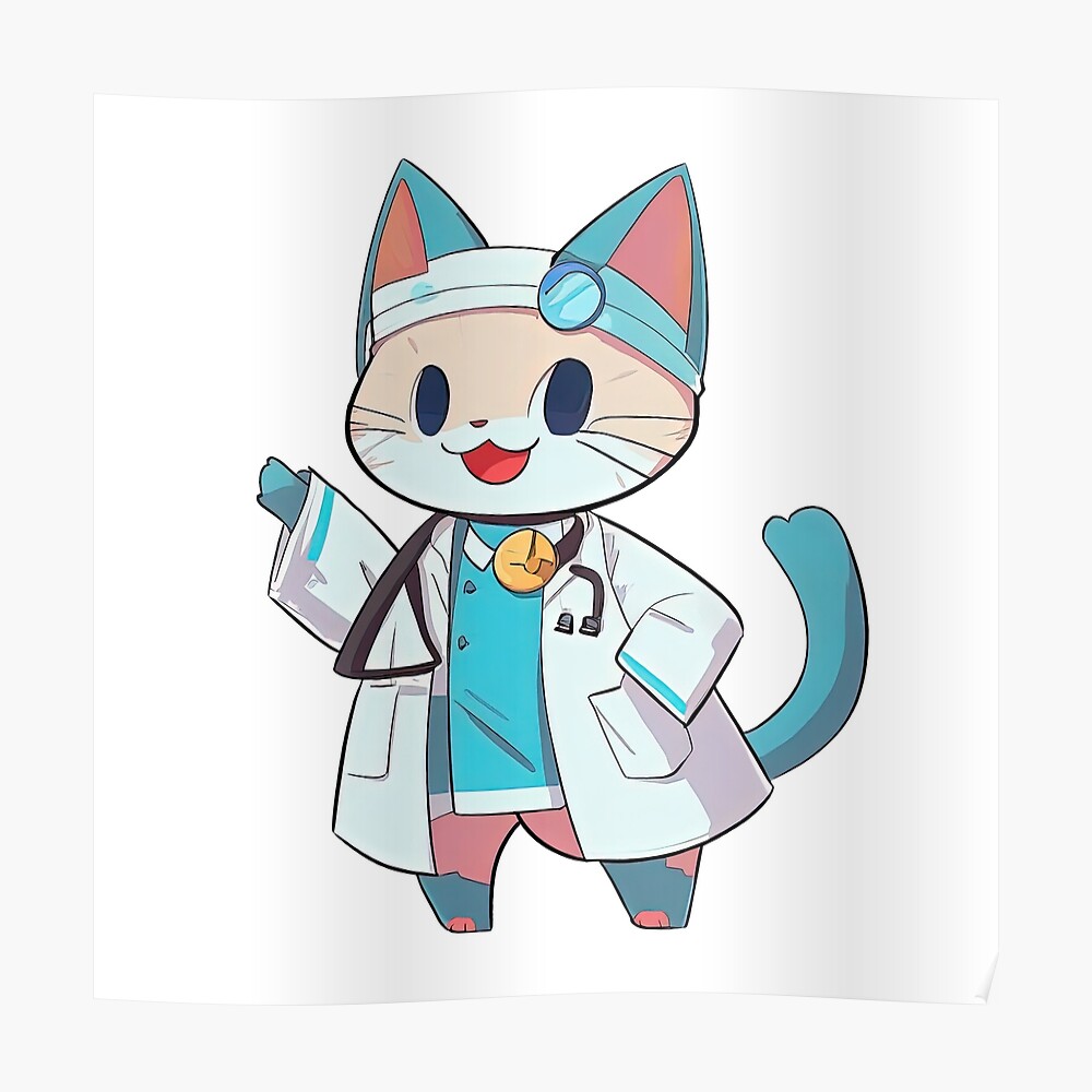 Cat Police Officer Cartoon Anime Style Animal Sticker for Sale by  AnimalArtPhotos