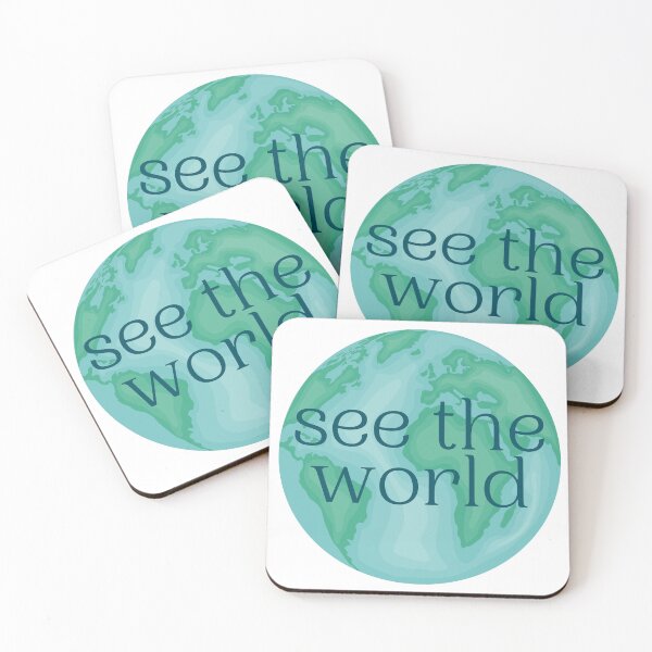 Item preview, See The World Teal designed and sold by annmariestowe.