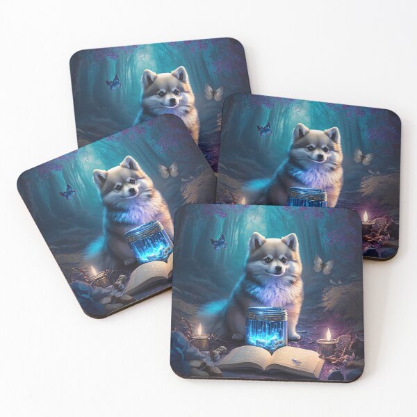 Item preview, Pomsky In Enchanted Forest designed and sold by Nocturne  Paws.