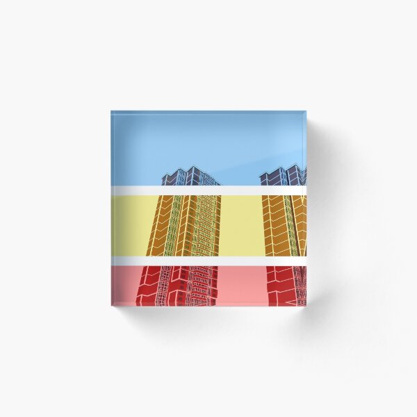 Apartment Sunset Acrylic Block