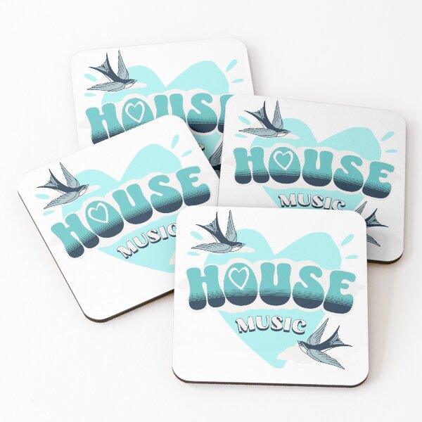 Item preview, HOUSE MUSIC  - HOUSE Is Where The Heart Is (blue)  designed and sold by Discothreadz.