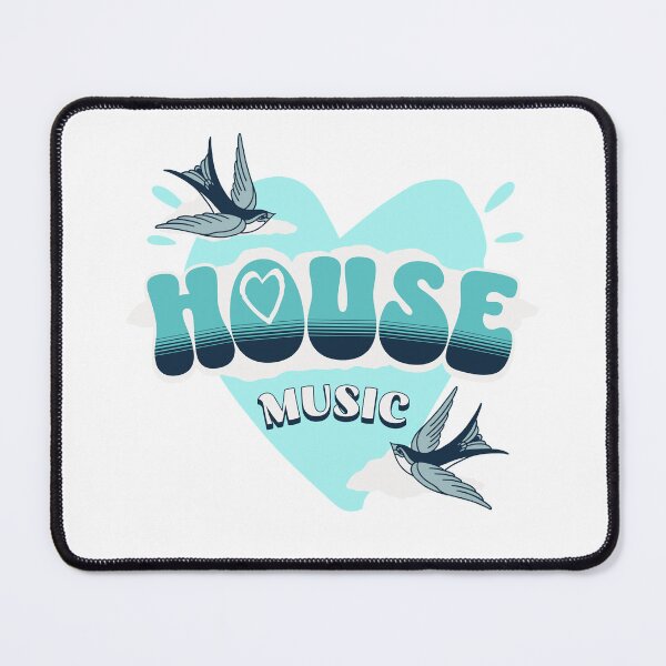 Item preview, HOUSE MUSIC  - HOUSE Is Where The Heart Is (blue)  designed and sold by Discothreadz.