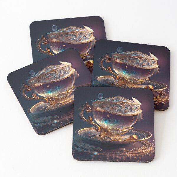 Artikelvorschau, Glittering Tea Time Digital Painting entworfen und verkauft von CodeAndColors.
