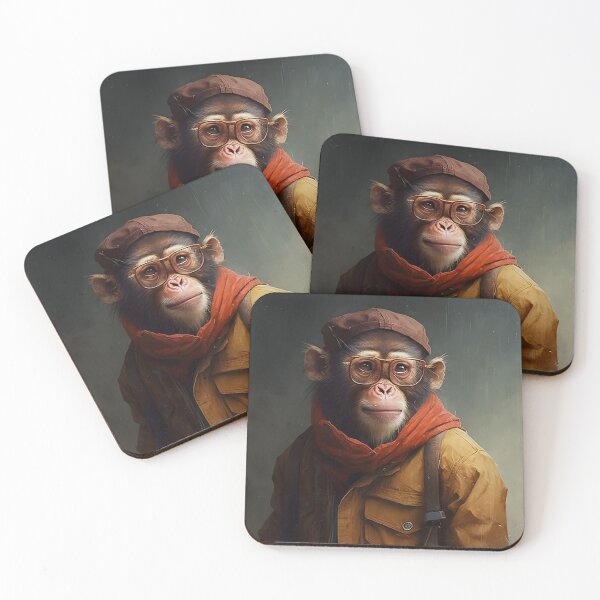 Item preview, Hipster Monkey in rain designed and sold by AgitProPrints.