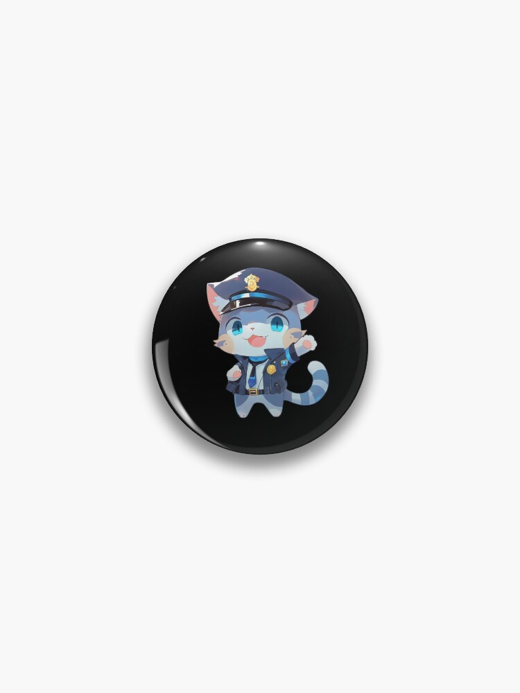 Cat Police Officer Cartoon Anime Style Animal Sticker for Sale by  AnimalArtPhotos