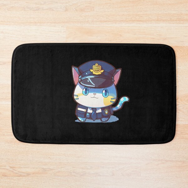 Item preview, Cat Police Officer Cartoon Anime Style Animal designed and sold by AnimalArtPhotos.