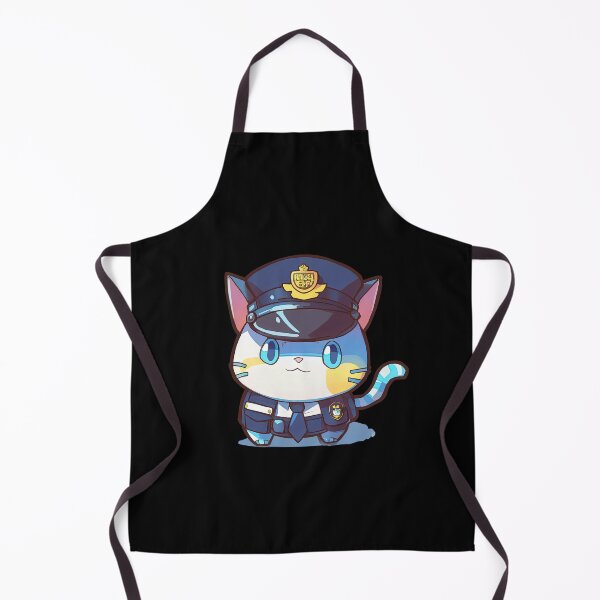 Item preview, Cat Police Officer Cartoon Anime Style Animal designed and sold by AnimalArtPhotos.