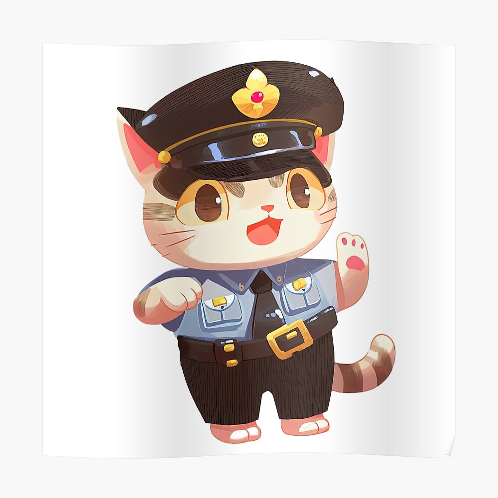 Cat police service Sticker for Sale by AnimalArtPhotos