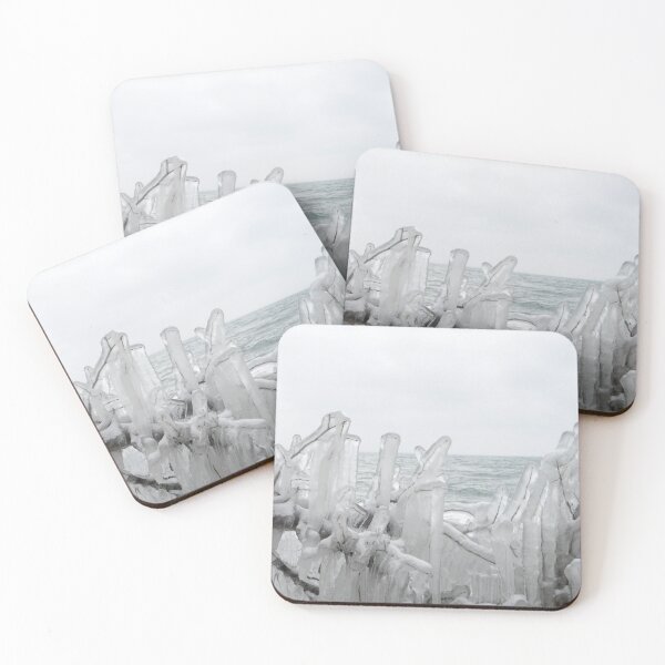 Item preview, Lakeside Ice Sculptures with Snowflakes designed and sold by Georgia Mizuleva.