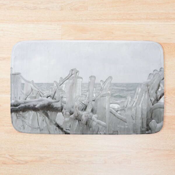 Item preview, Lakeside Ice Sculptures with Snowflakes designed and sold by Georgia Mizuleva.