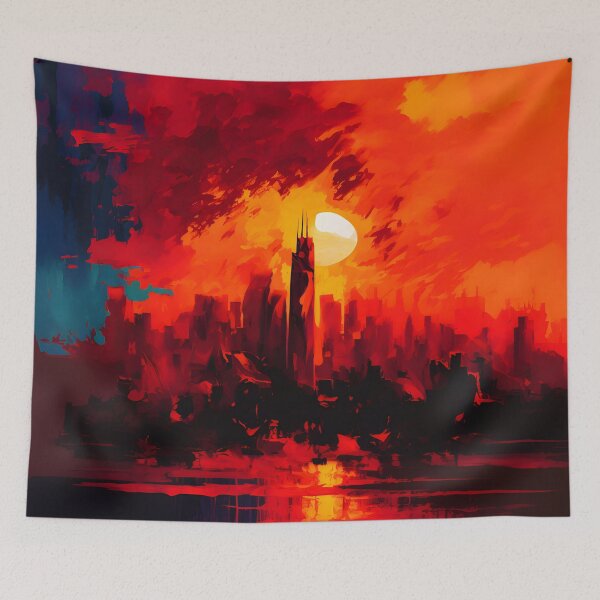 Item preview, Dramatic Heatwave City designed and sold by AgitProPrints.