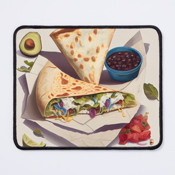 Item preview, A Taco-Lovers Dream Cornflower Quesadilla and Burritos Digital Painting designed and sold by CodeAndColors.