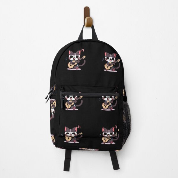 Item preview, Cat Guitarist Rock Band Cartoon Anime Style Animal designed and sold by AnimalArtPhotos.