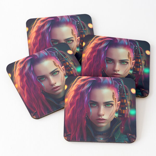 Item preview, Cyberpunk Girl of the Dystopian Future  designed and sold by KOTOdesign.