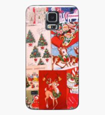 Vintage Weihnachtskarten 2 Hülle & Klebefolie für Samsung Galaxy