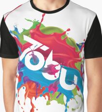 Colorful Tobu Splash Graphic T-Shirt