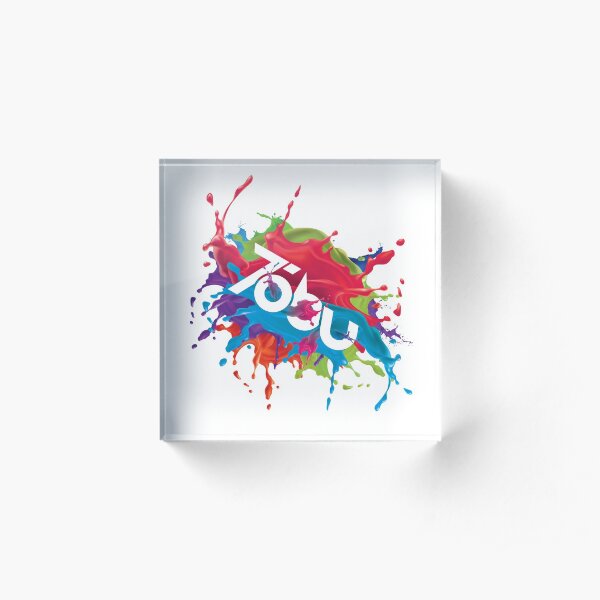 Colorful Tobu Splash Acrylic Block