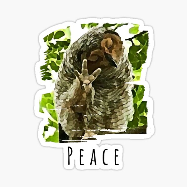 Item preview, Owl giving peace sign designed and sold by Aemeth.