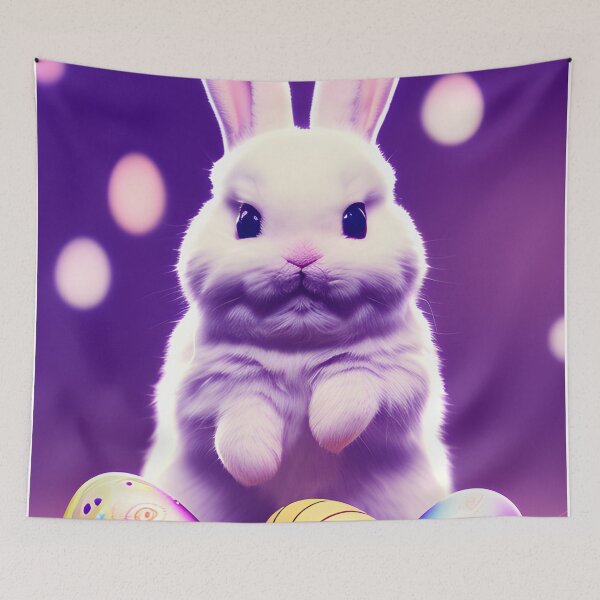 Aperçu de l'œuvre Easter Bunny Cute Easter Eggs créée et vendue par VersoShopping.