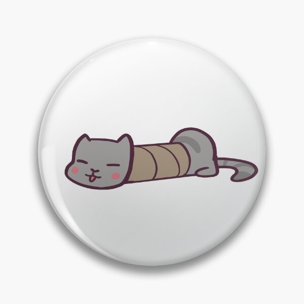 Item preview, Cute Gray Cat Stuck in Toilet Paper Roll designed and sold by ThumboArtBumbo.