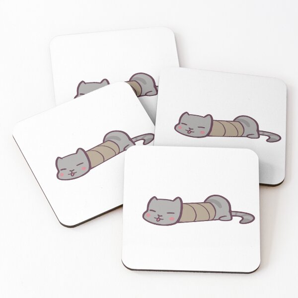 Item preview, Cute Gray Cat Stuck in Toilet Paper Roll designed and sold by ThumboArtBumbo.