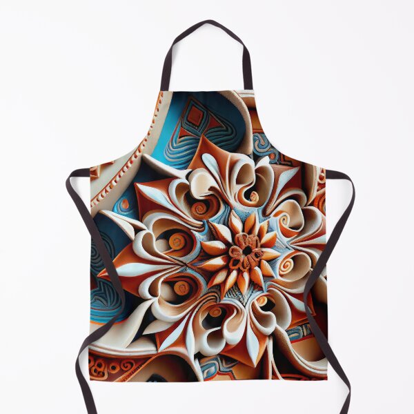 Aperçu de l'œuvre Dazzling Complex Clay Surreal New Mediterranean Pattern Digital Painting créée et vendue par CodeAndColors.