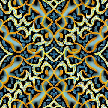 Imagen de la obra Dynamic Formal Scandifornian Pattern Digital Painting de CodeAndColors