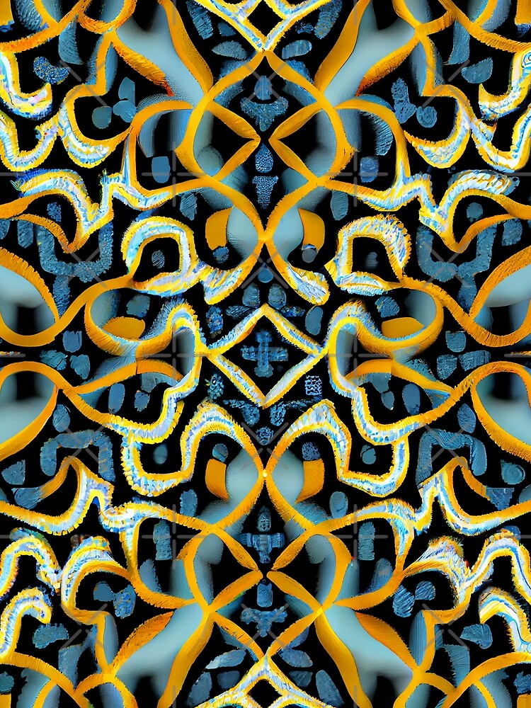 Thumbnail 3 von 3, Tuch, Dynamic Formal Scandifornian Pattern Digital Painting designt und verkauft von CodeAndColors.