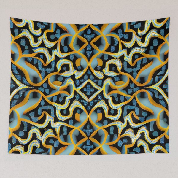 Item preview, Dynamic Formal Scandifornian Pattern Digital Painting designed and sold by CodeAndColors.