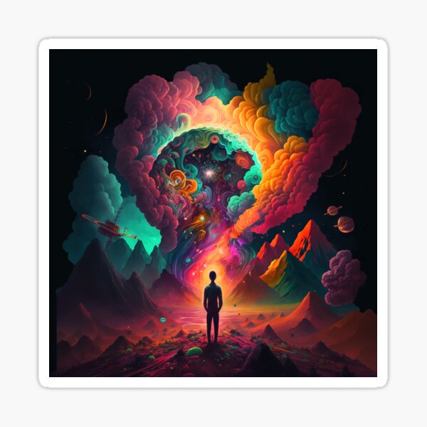 Vista previa del artículo con la obra «Psicodelia sin sentido», diseñado y vendido por Venon28.
