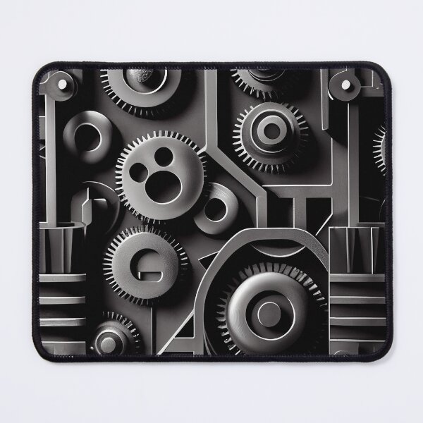 Item preview, Monochromatic Happy Dramatic Industrial Pattern Digital Painting designed and sold by CodeAndColors.
