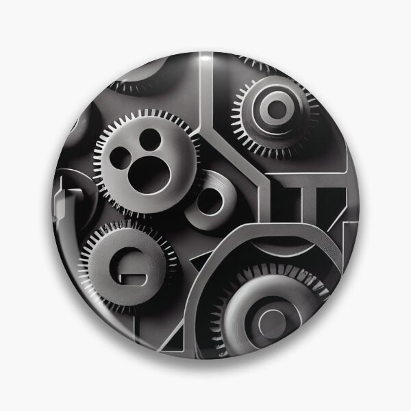 Item preview, Monochromatic Happy Dramatic Industrial Pattern Digital Painting designed and sold by CodeAndColors.