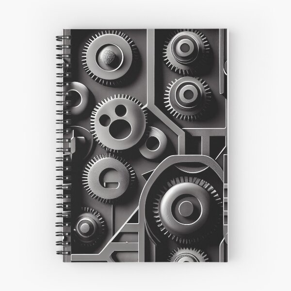 Item preview, Monochromatic Happy Dramatic Industrial Pattern Digital Painting designed and sold by CodeAndColors.