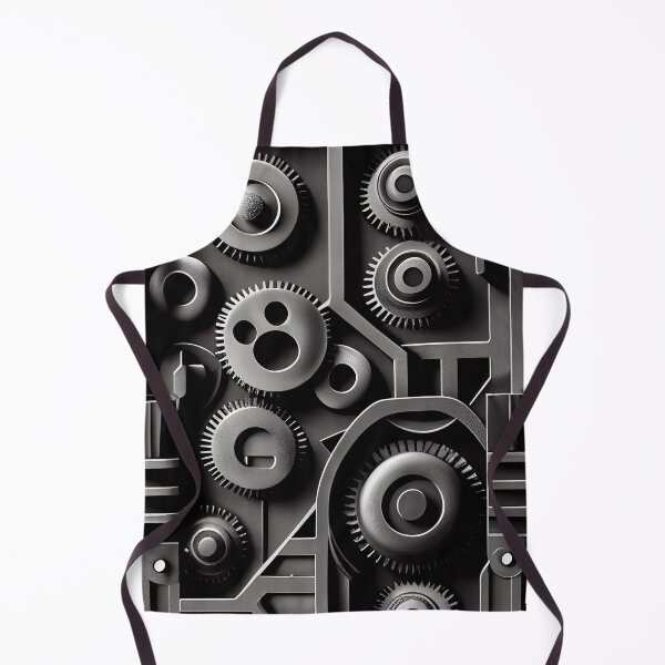 Item preview, Monochromatic Happy Dramatic Industrial Pattern Digital Painting designed and sold by CodeAndColors.